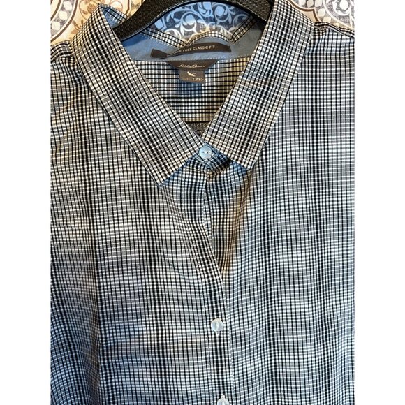 Eddie Bauer Womens Gray Plaid Button-Down Shirt T2XL - Picture 11 of 12